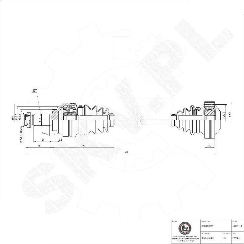 Esen SKV 40SKV118 - Albero motore / Semiasse www.autoricambi360.it