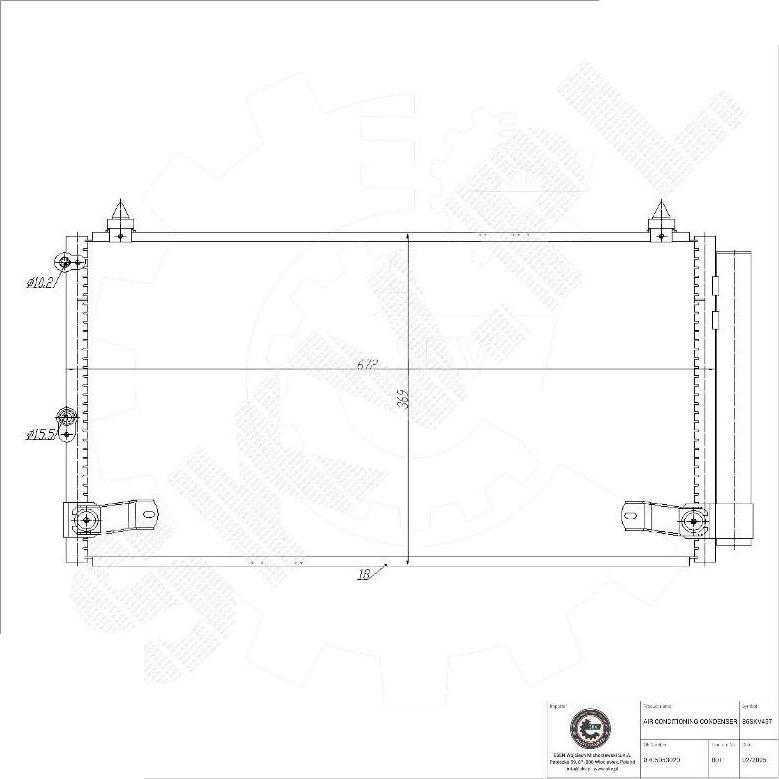 Esen SKV 86SKV457 - Condensatore, Climatizzatore www.autoricambi360.it