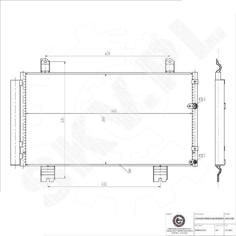Esen SKV 86SKV488 - Condensatore, Climatizzatore www.autoricambi360.it