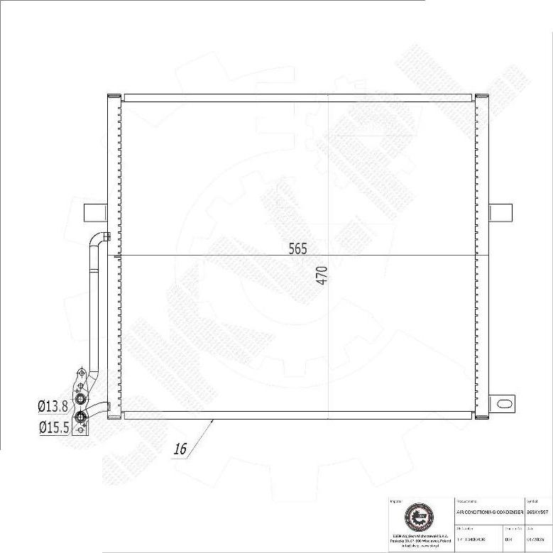 Esen SKV 86SKV597 - Condensatore, Climatizzatore www.autoricambi360.it