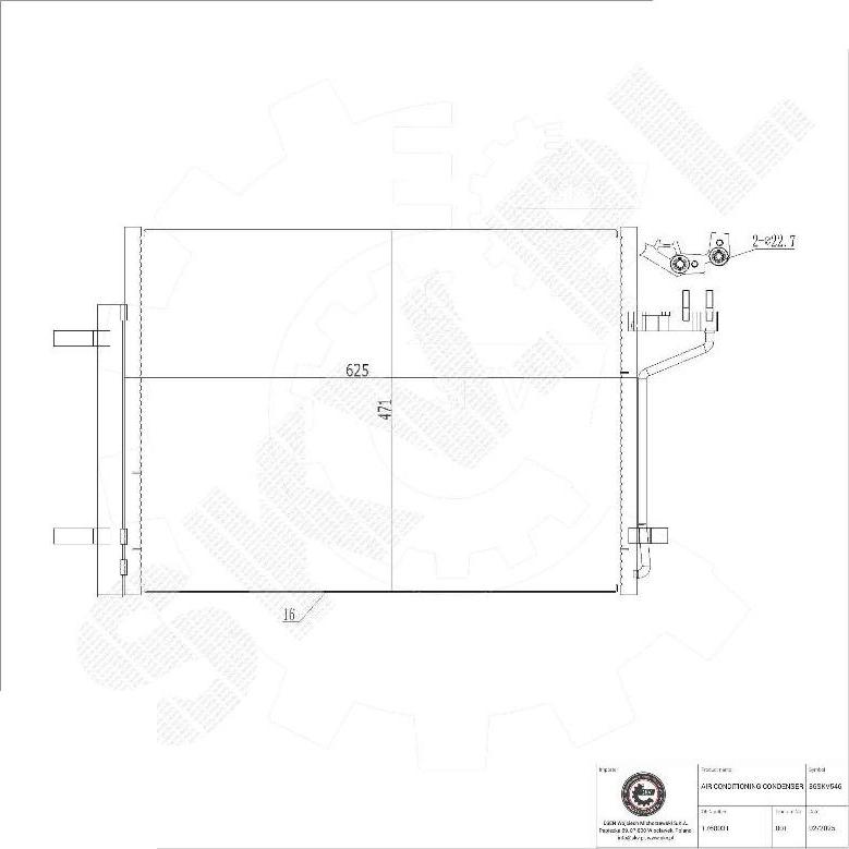 Esen SKV 86SKV546 - Condensatore, Climatizzatore www.autoricambi360.it