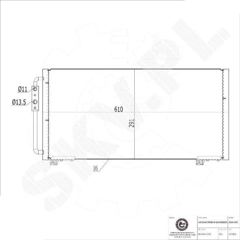 Esen SKV 86SKV587 - Condensatore, Climatizzatore www.autoricambi360.it