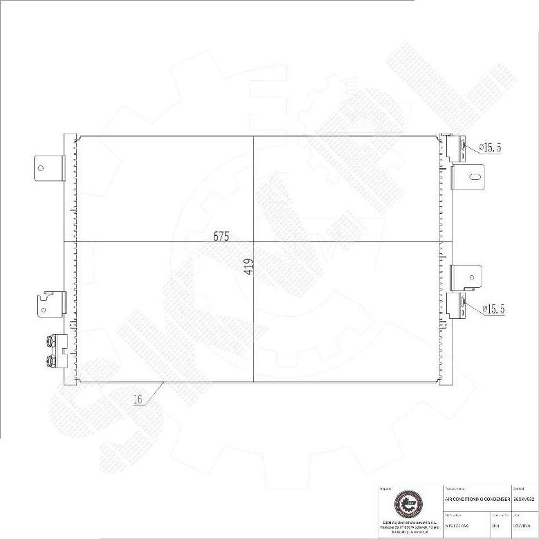 Esen SKV 86SKV532 - Condensatore, Climatizzatore www.autoricambi360.it
