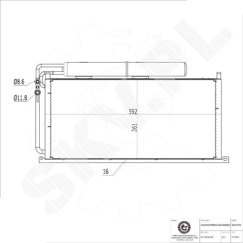Esen SKV 86SKV570 - Condensatore, Climatizzatore www.autoricambi360.it