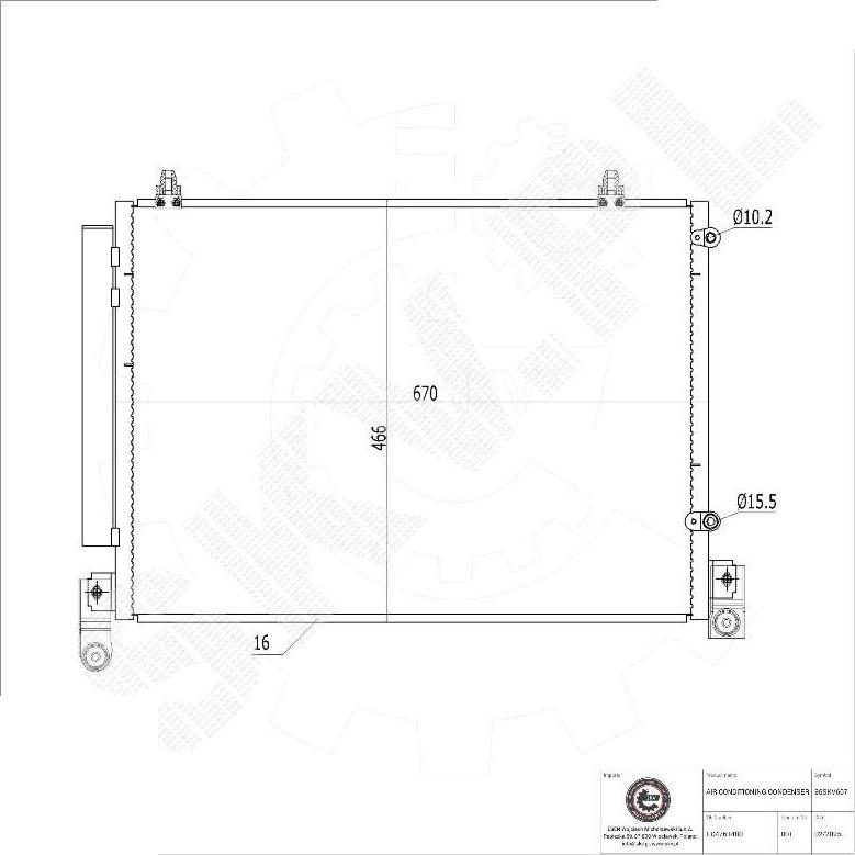 Esen SKV 86SKV607 - Condensatore, Climatizzatore www.autoricambi360.it