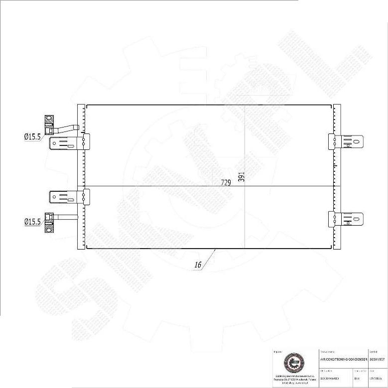 Esen SKV 86SKV057 - Condensatore, Climatizzatore www.autoricambi360.it