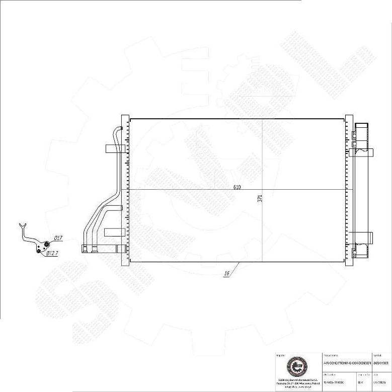 Esen SKV 86SKV031 - Condensatore, Climatizzatore www.autoricambi360.it