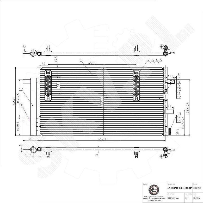Esen SKV 86SKV025 - Condensatore, Climatizzatore www.autoricambi360.it