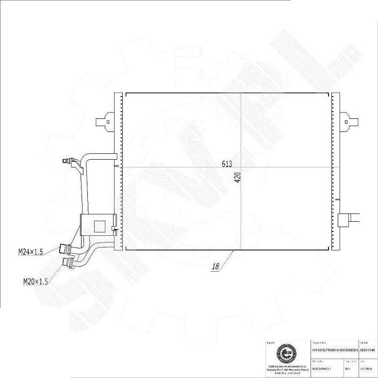 Esen SKV 86SKV145 - Condensatore, Climatizzatore www.autoricambi360.it