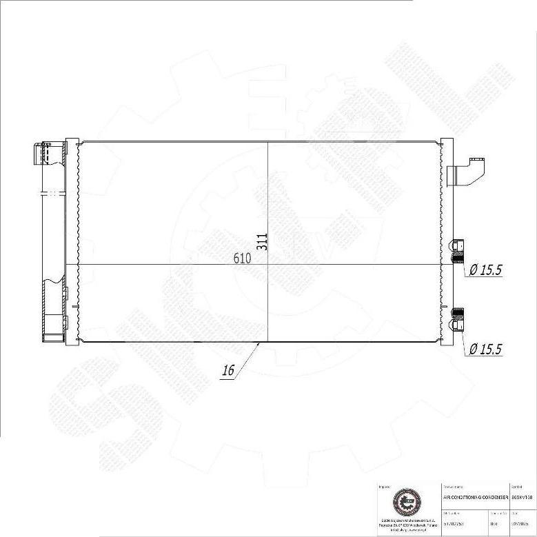 Esen SKV 86SKV168 - Condensatore, Climatizzatore www.autoricambi360.it