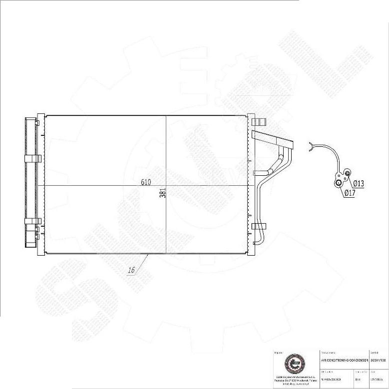 Esen SKV 86SKV138 - Condensatore, Climatizzatore www.autoricambi360.it