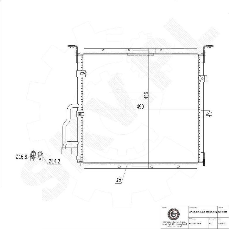 Esen SKV 86SKV365 - Condensatore, Climatizzatore www.autoricambi360.it