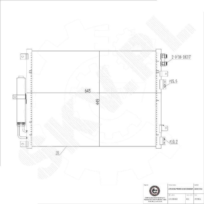 Esen SKV 86SKV304 - Condensatore, Climatizzatore www.autoricambi360.it