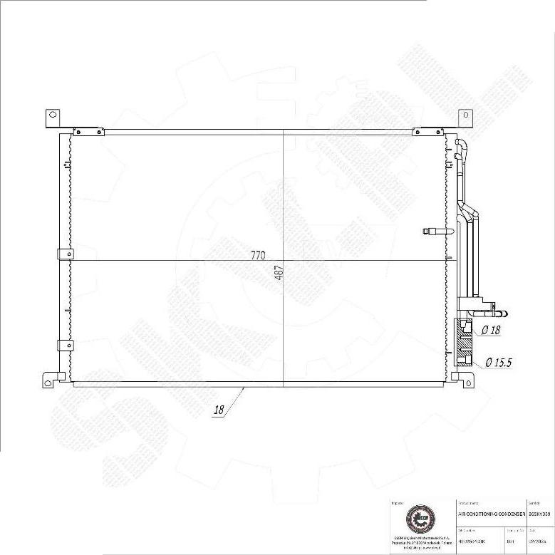Esen SKV 86SKV339 - Condensatore, Climatizzatore www.autoricambi360.it