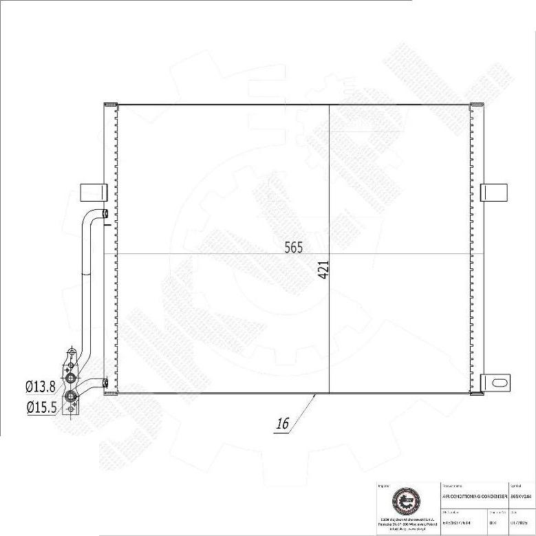 Esen SKV 86SKV244 - Condensatore, Climatizzatore www.autoricambi360.it