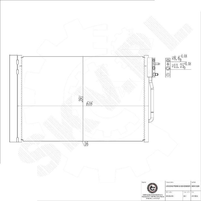 Esen SKV 86SKV268 - Condensatore, Climatizzatore www.autoricambi360.it