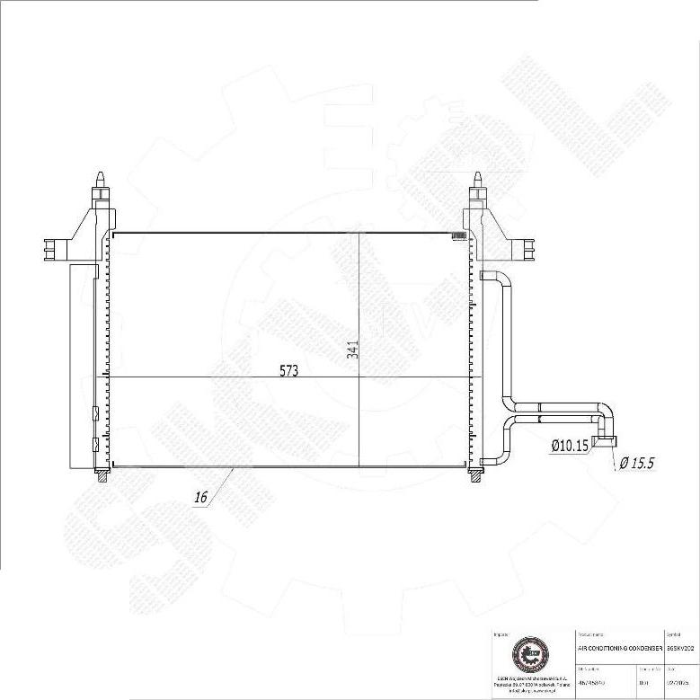 Esen SKV 86SKV202 - Condensatore, Climatizzatore www.autoricambi360.it