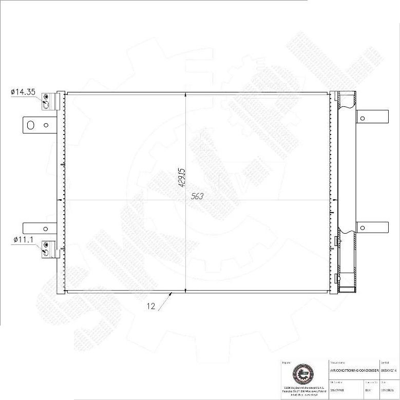 Esen SKV 86SKV214 - Condensatore, Climatizzatore www.autoricambi360.it