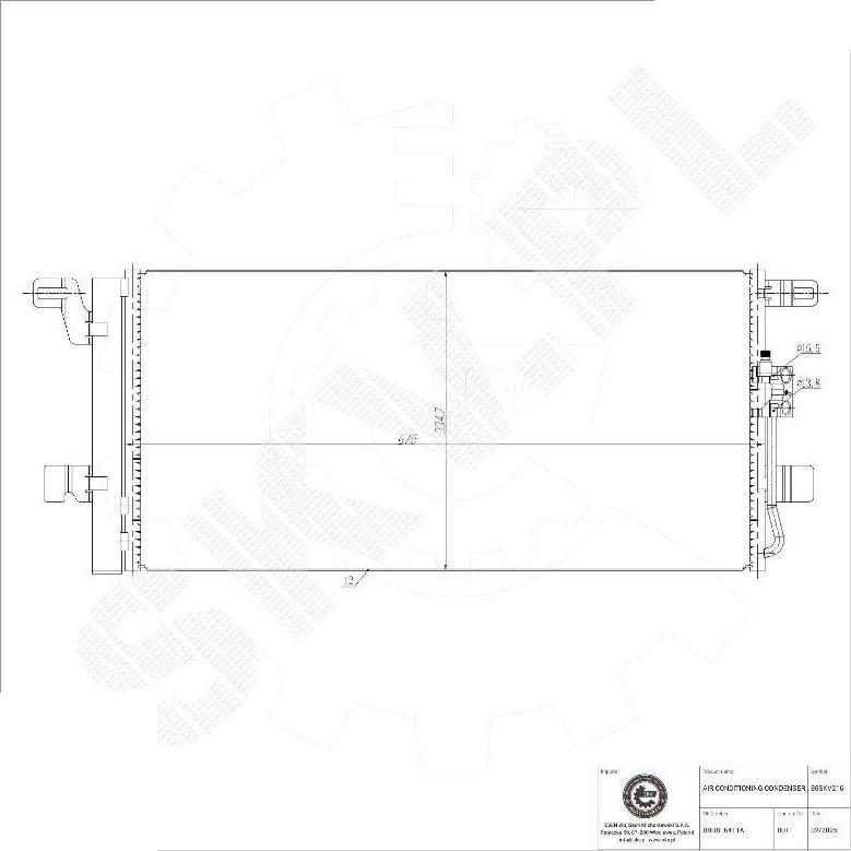 Esen SKV 86SKV216 - Condensatore, Climatizzatore www.autoricambi360.it
