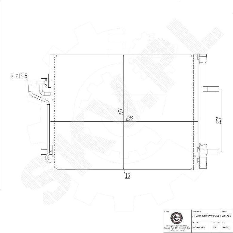 Esen SKV 86SKV218 - Condensatore, Climatizzatore www.autoricambi360.it
