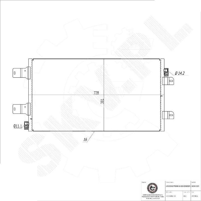 Esen SKV 86SKV231 - Condensatore, Climatizzatore www.autoricambi360.it
