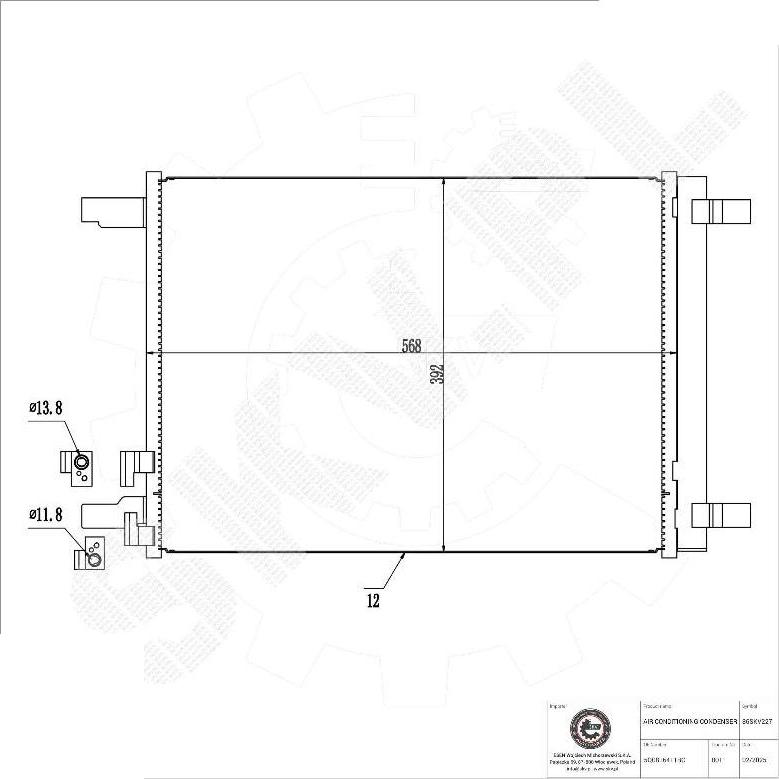 Esen SKV 86SKV227 - Condensatore, Climatizzatore www.autoricambi360.it