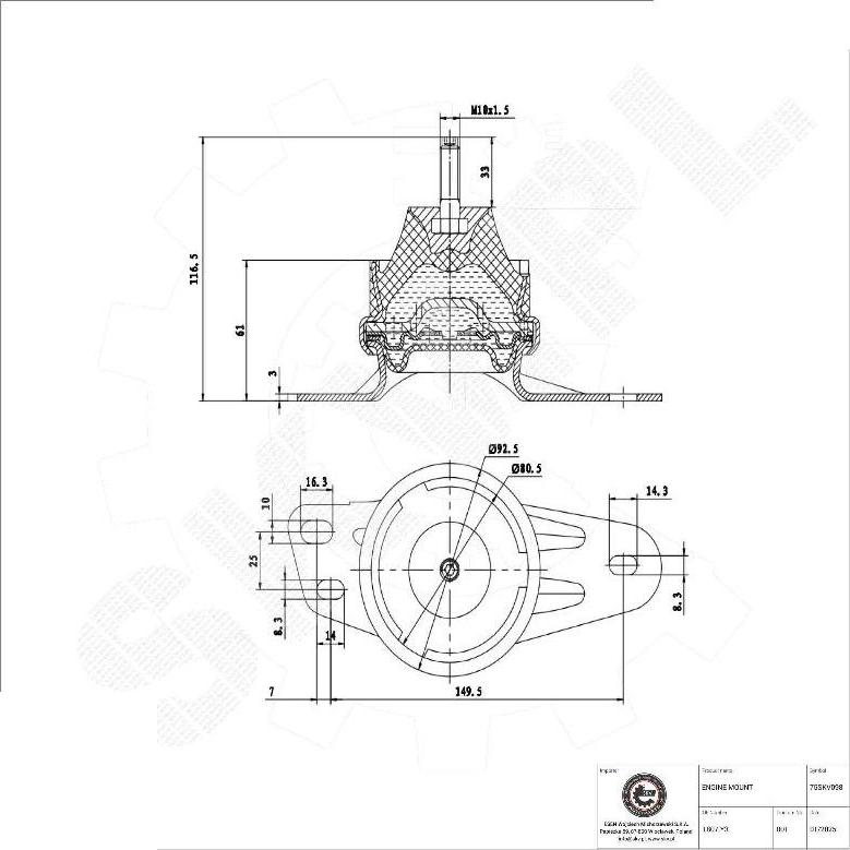 Esen SKV 75SKV098 - Sospensione, Motore www.autoricambi360.it