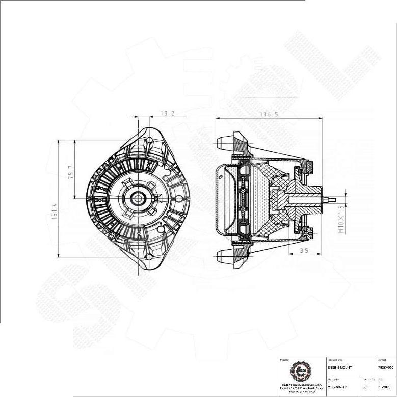 Esen SKV 75SKV066 - Sospensione, Motore www.autoricambi360.it