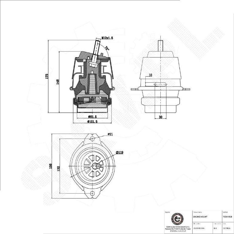 Esen SKV 75SKV068 - Sospensione, Motore www.autoricambi360.it
