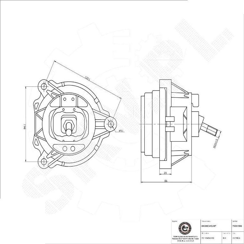 Esen SKV 75SKV086 - Sospensione, Motore www.autoricambi360.it