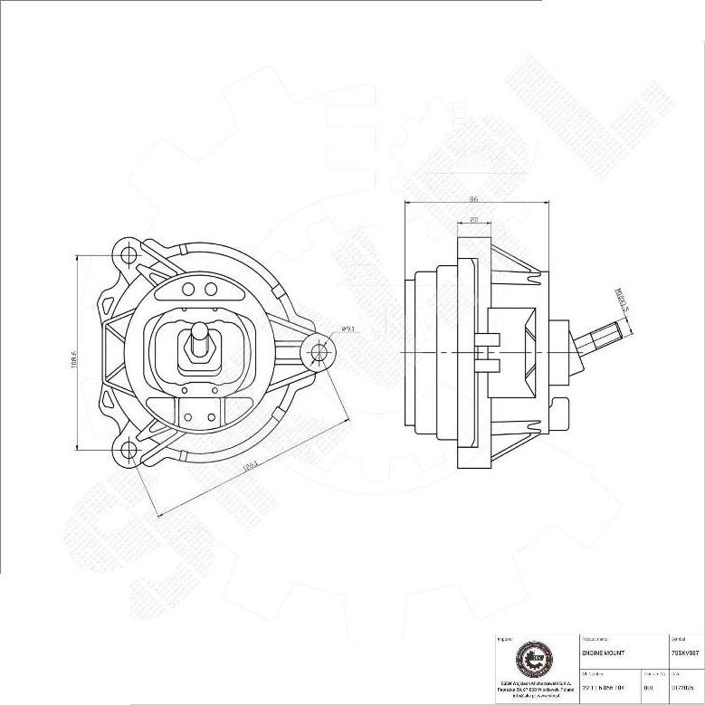Esen SKV 75SKV087 - Sospensione, Motore www.autoricambi360.it