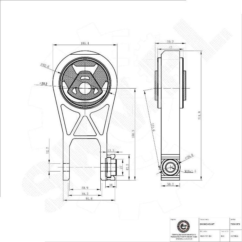 Esen SKV 75SKV073 - Sospensione, Motore www.autoricambi360.it
