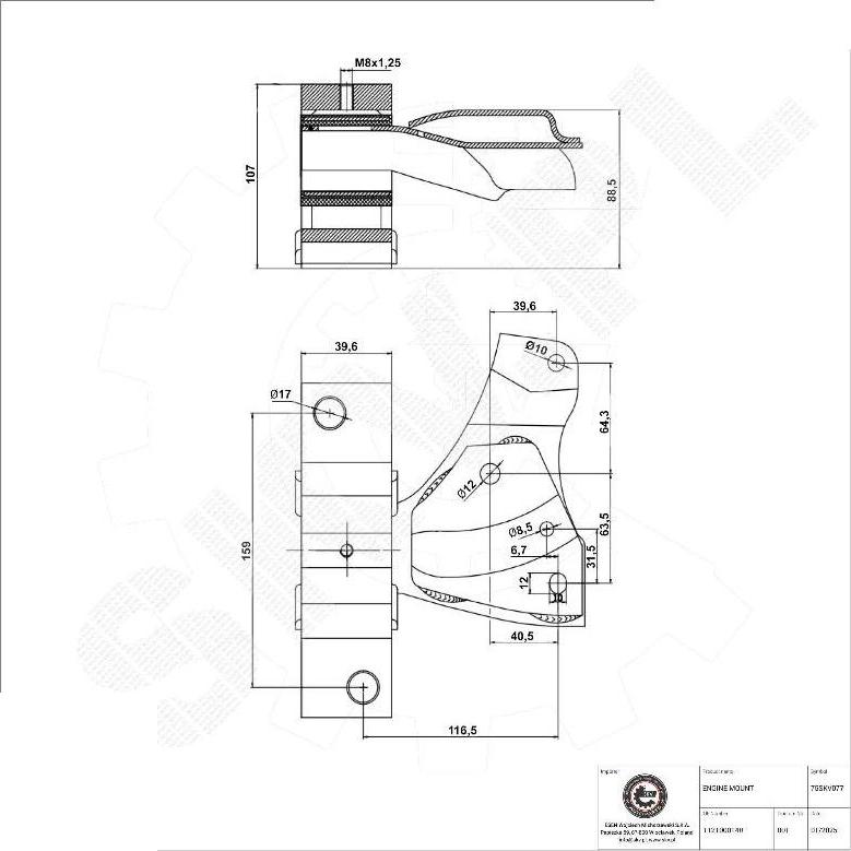 Esen SKV 75SKV077 - Sospensione, Motore www.autoricambi360.it