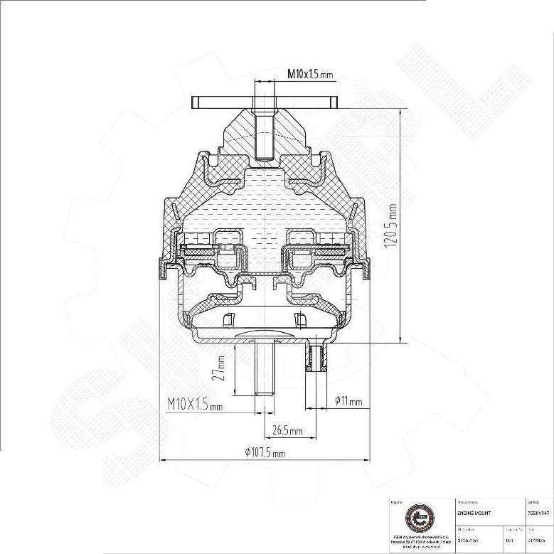 Esen SKV 75SKV147 - Sospensione, Motore www.autoricambi360.it