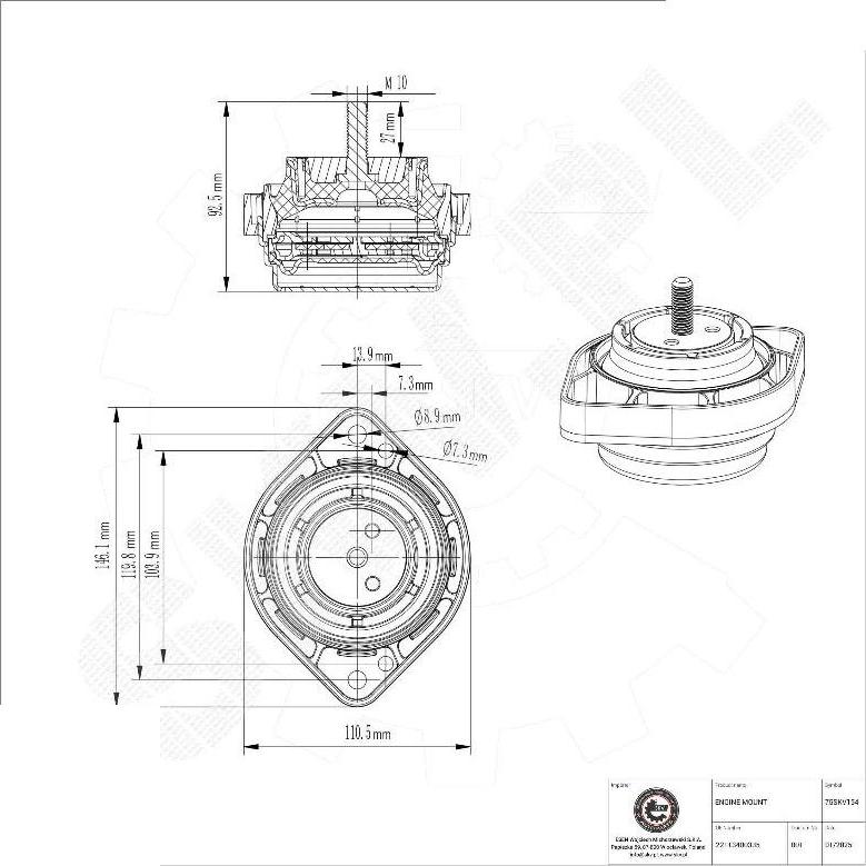 Esen SKV 75SKV154 - Sospensione, Motore www.autoricambi360.it