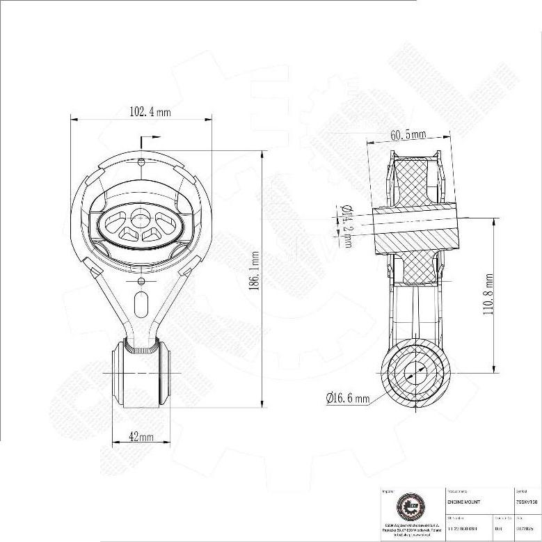 Esen SKV 75SKV150 - Sospensione, Motore www.autoricambi360.it