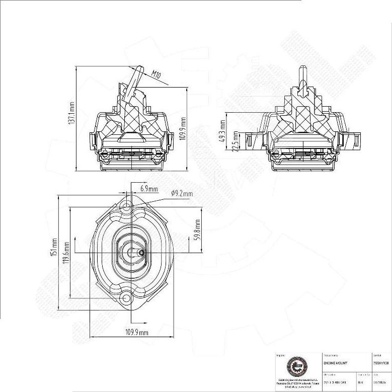 Esen SKV 75SKV158 - Sospensione, Motore www.autoricambi360.it