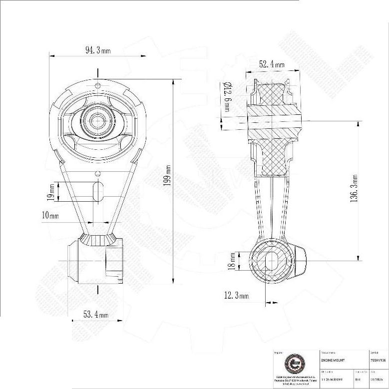 Esen SKV 75SKV166 - Sospensione, Motore www.autoricambi360.it