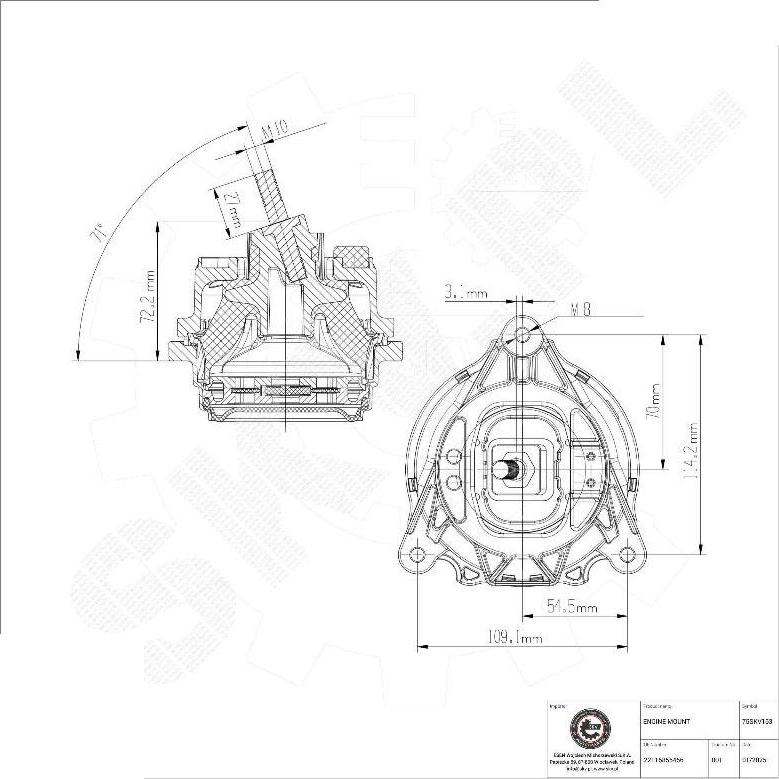 Esen SKV 75SKV163 - Sospensione, Motore www.autoricambi360.it