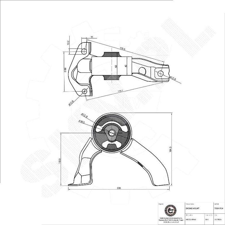 Esen SKV 75SKV104 - Sospensione, Motore www.autoricambi360.it