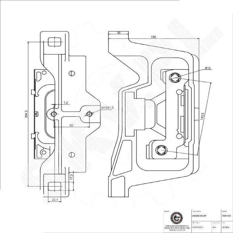 Esen SKV 75SKV121 - Sospensione, Motore www.autoricambi360.it