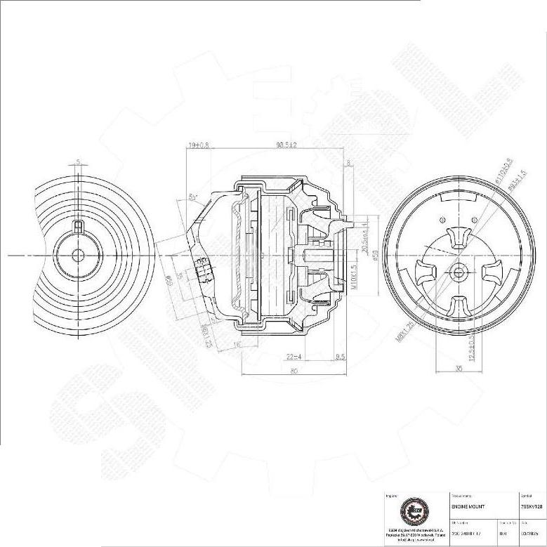 Esen SKV 75SKV128 - Sospensione, Motore www.autoricambi360.it