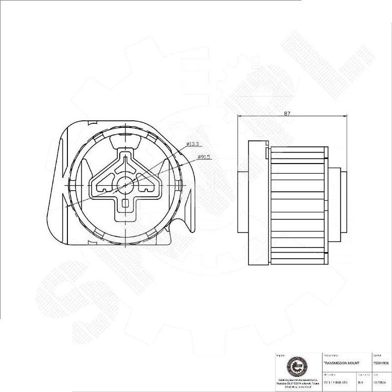 Esen SKV 75SKV806 - Supporto, Cambio automatico www.autoricambi360.it