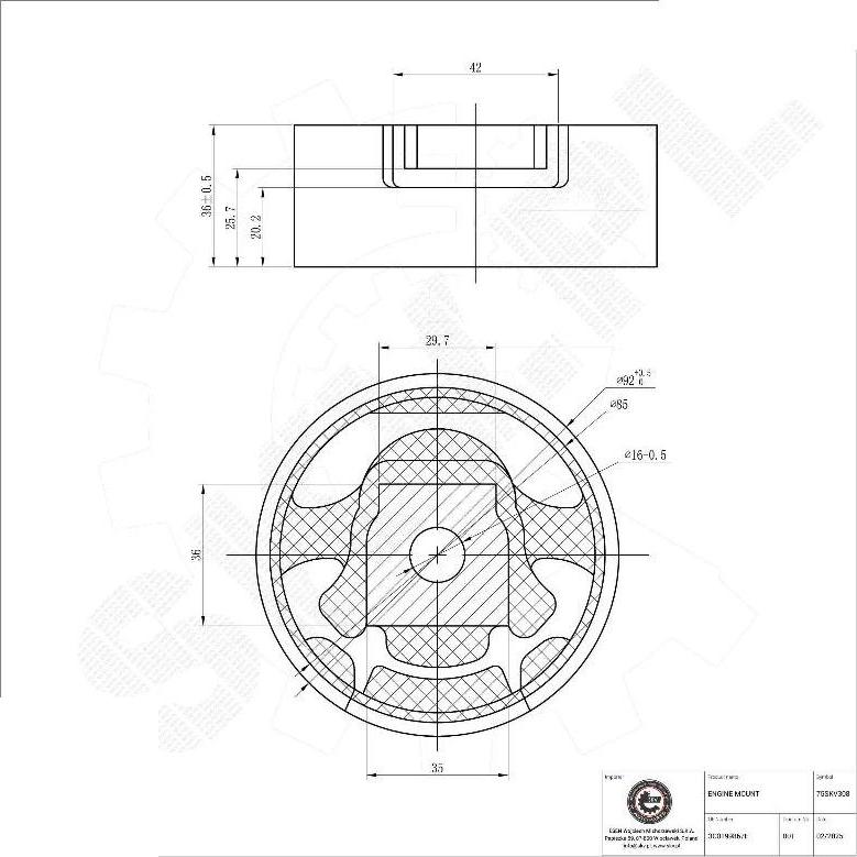 Esen SKV 75SKV308 - Sospensione, Motore www.autoricambi360.it