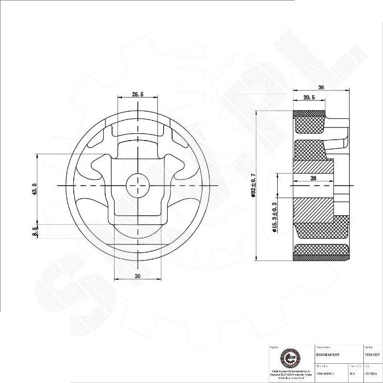 Esen SKV 75SKV307 - Sospensione, Motore www.autoricambi360.it