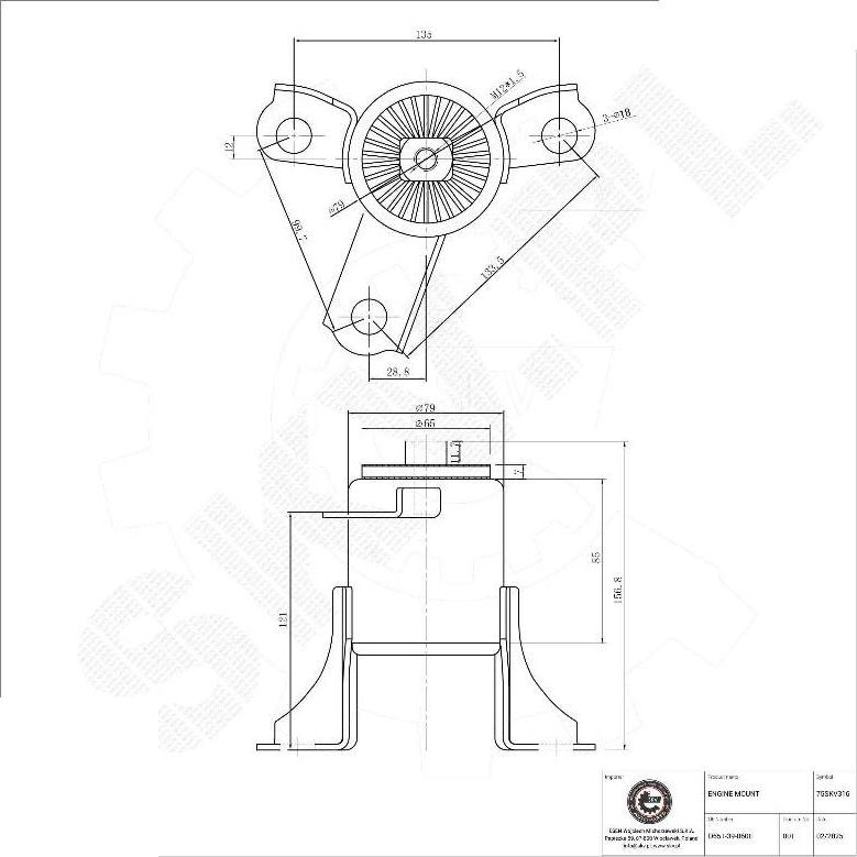 Esen SKV 75SKV316 - Sospensione, Motore www.autoricambi360.it
