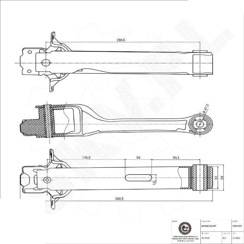 Esen SKV 75SKV337 - Sospensione, Motore www.autoricambi360.it