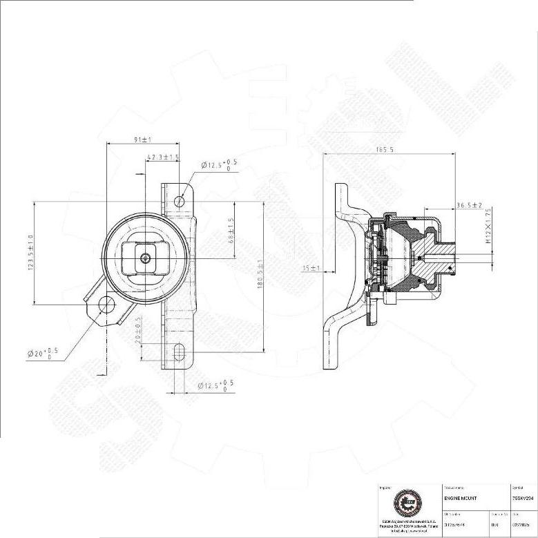 Esen SKV 75SKV294 - Sospensione, Motore www.autoricambi360.it