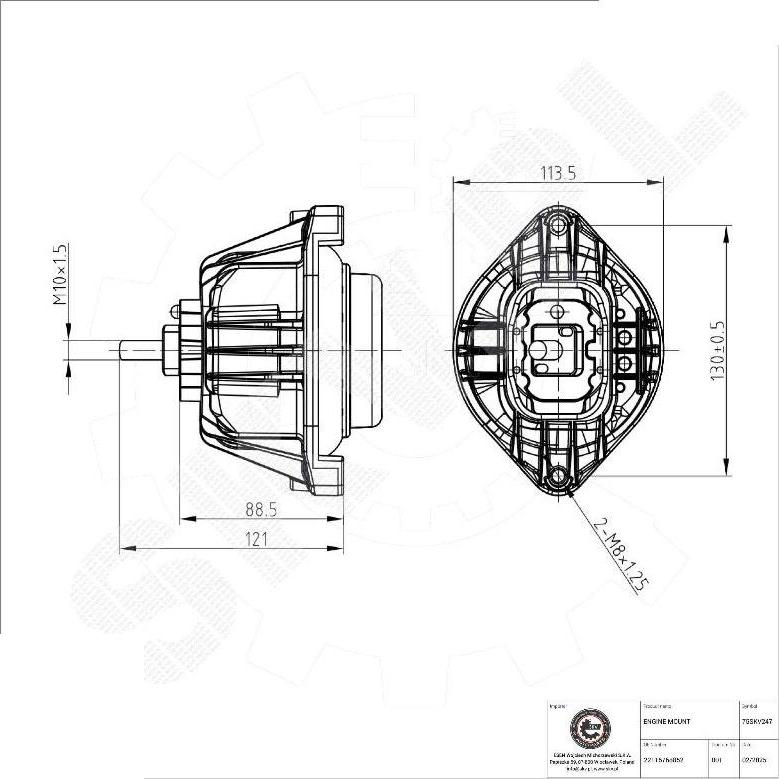 Esen SKV 75SKV247 - Sospensione, Motore www.autoricambi360.it