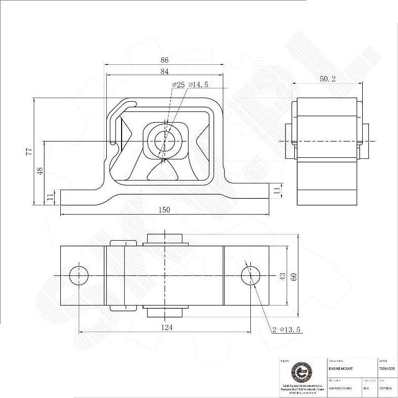 Esen SKV 75SKV259 - Sospensione, Motore www.autoricambi360.it